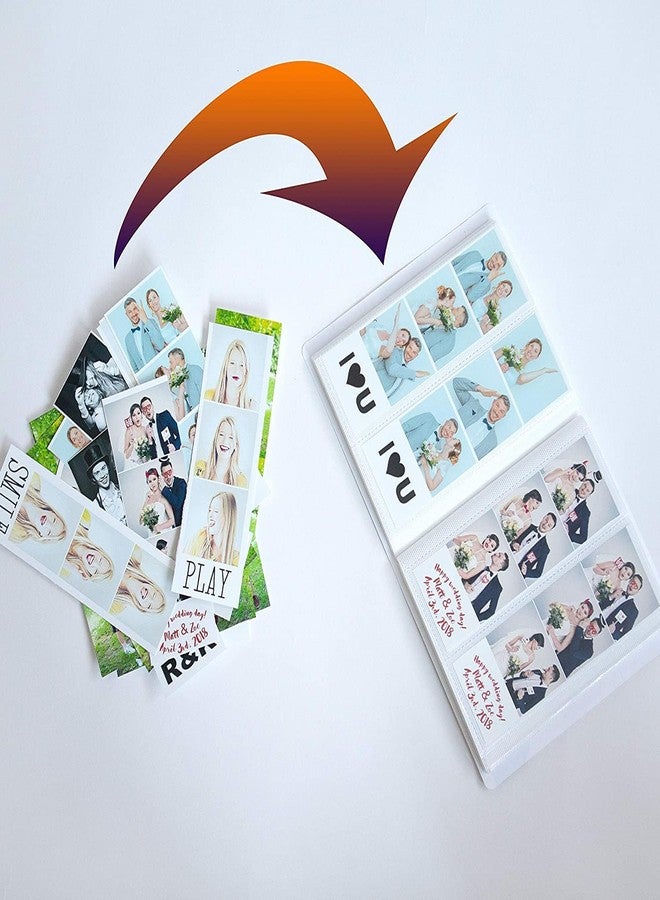 SMILE&WAVE Photo Booth Photo Album - For Wedding or Party- Holds 120 Photobooth 2x6 Photo Strips - Slide In (2X6, LITTLE HOUSES, 1) - Image 5